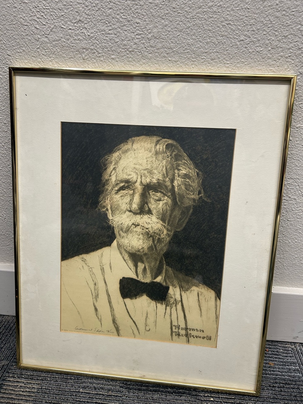 Vintage Framed Norman Rockwell Print Art